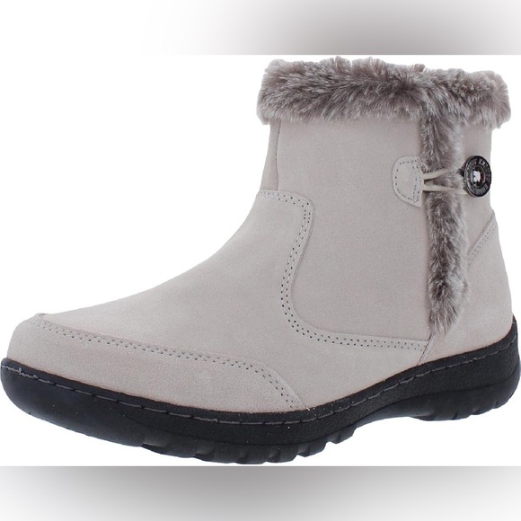 Khombu Iris Faux Fur Trim Winter Ankle Boots - Picture 1 of 5